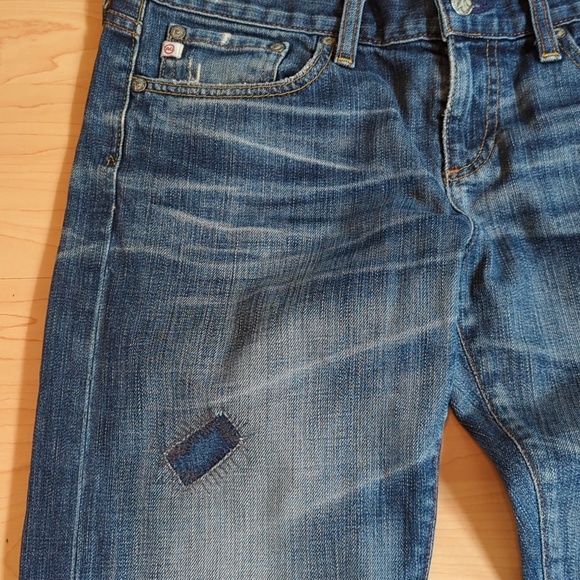 Adriano Goldschmied Patchwork Low Rise Straight Leg Jeans - Picture 8 of 14